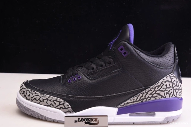 Jordan Black CT8532-050 Air Purple Retro Court 3 0825